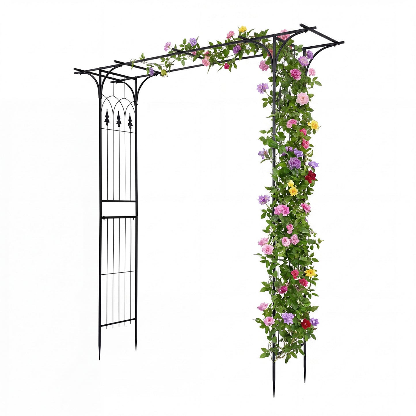 Garden Arch Arbor 7 FT, Flat Top for Climbing Plants Outdoor Decor at Gallery Canada