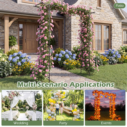 Garden Arch Arbor 7 FT, Flat Top for Climbing Plants Outdoor Decor at Gallery Canada