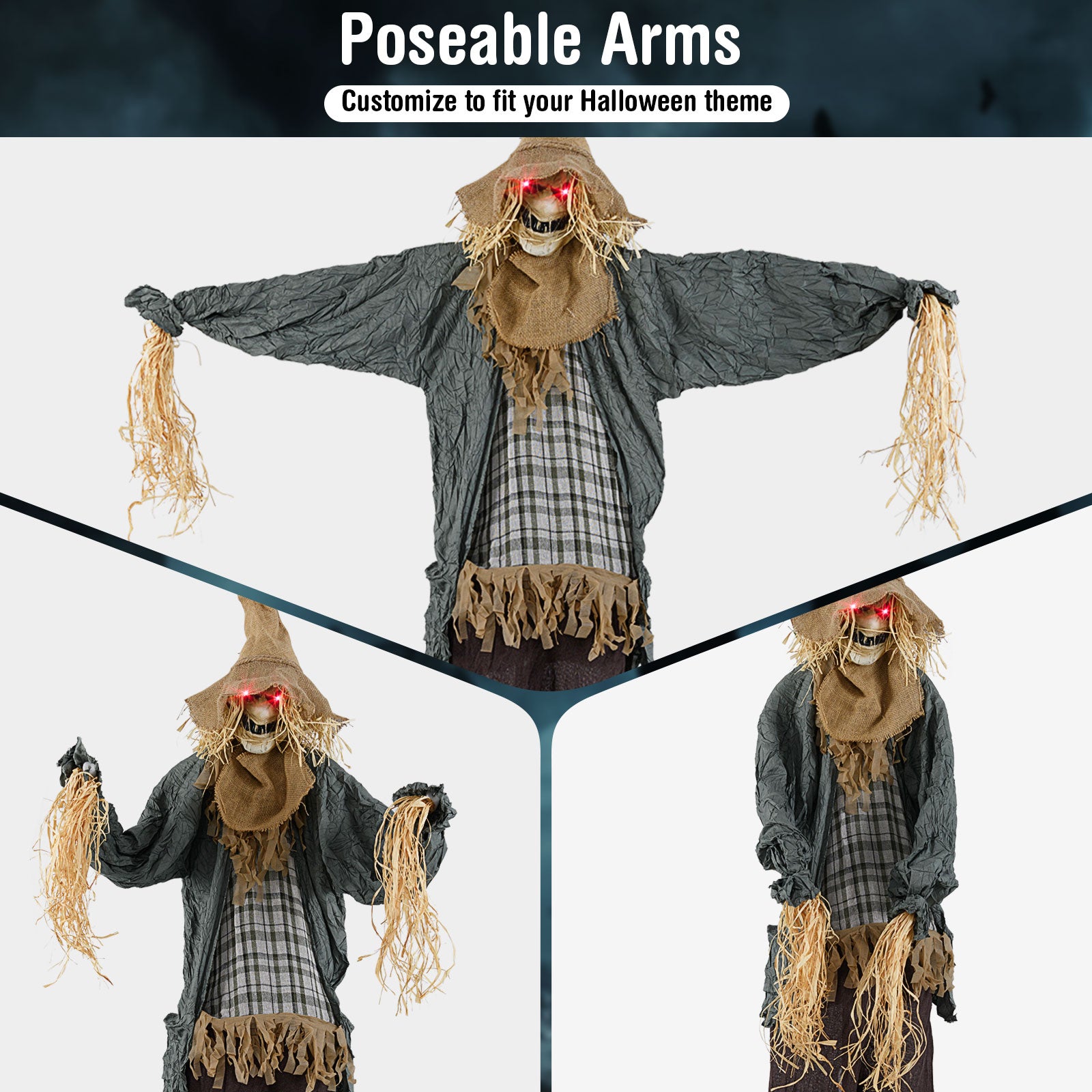 7 FT Animated Scary Scarecrow With Light-Up Eyes, Halloween Decoration Halloween at Gallery Canada