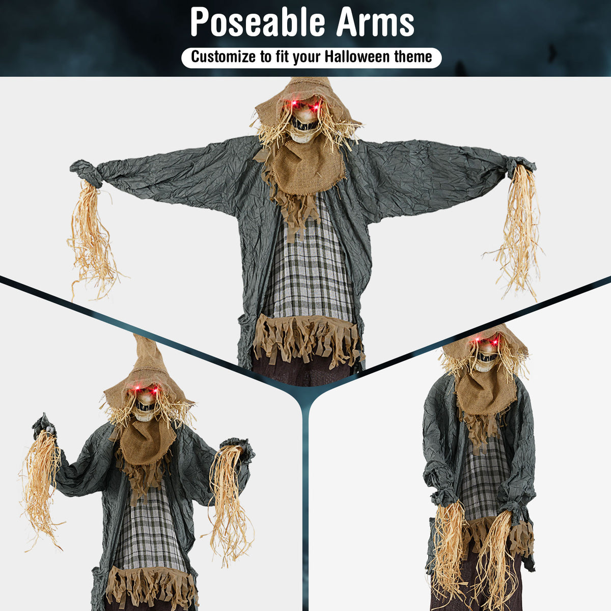 7 FT Animated Scary Scarecrow With Light-Up Eyes, Halloween Decoration Halloween at Gallery Canada