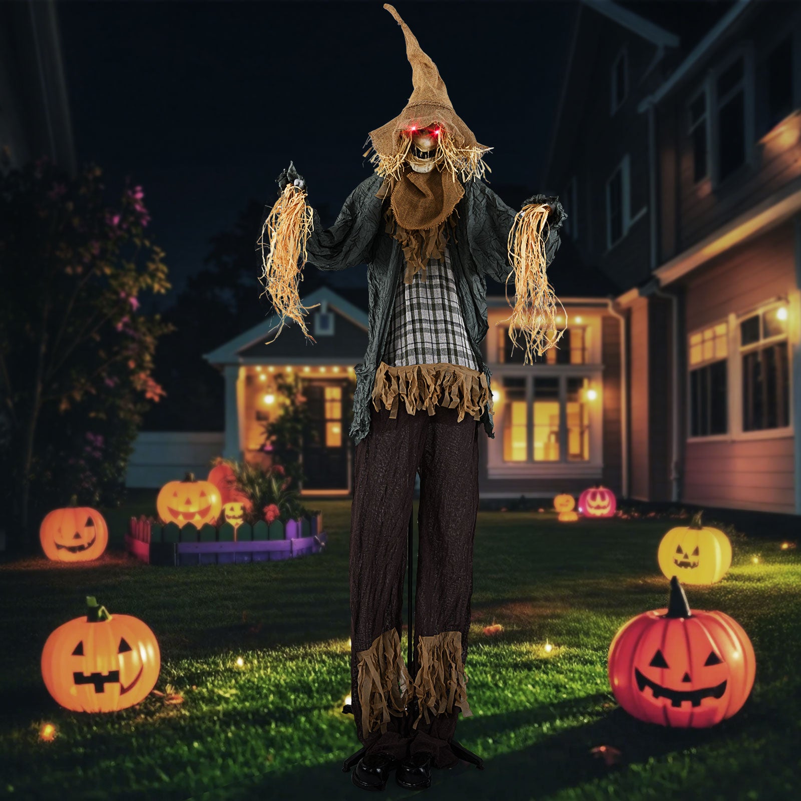 7 FT Animated Scary Scarecrow With Light-Up Eyes, Halloween Decoration Halloween at Gallery Canada