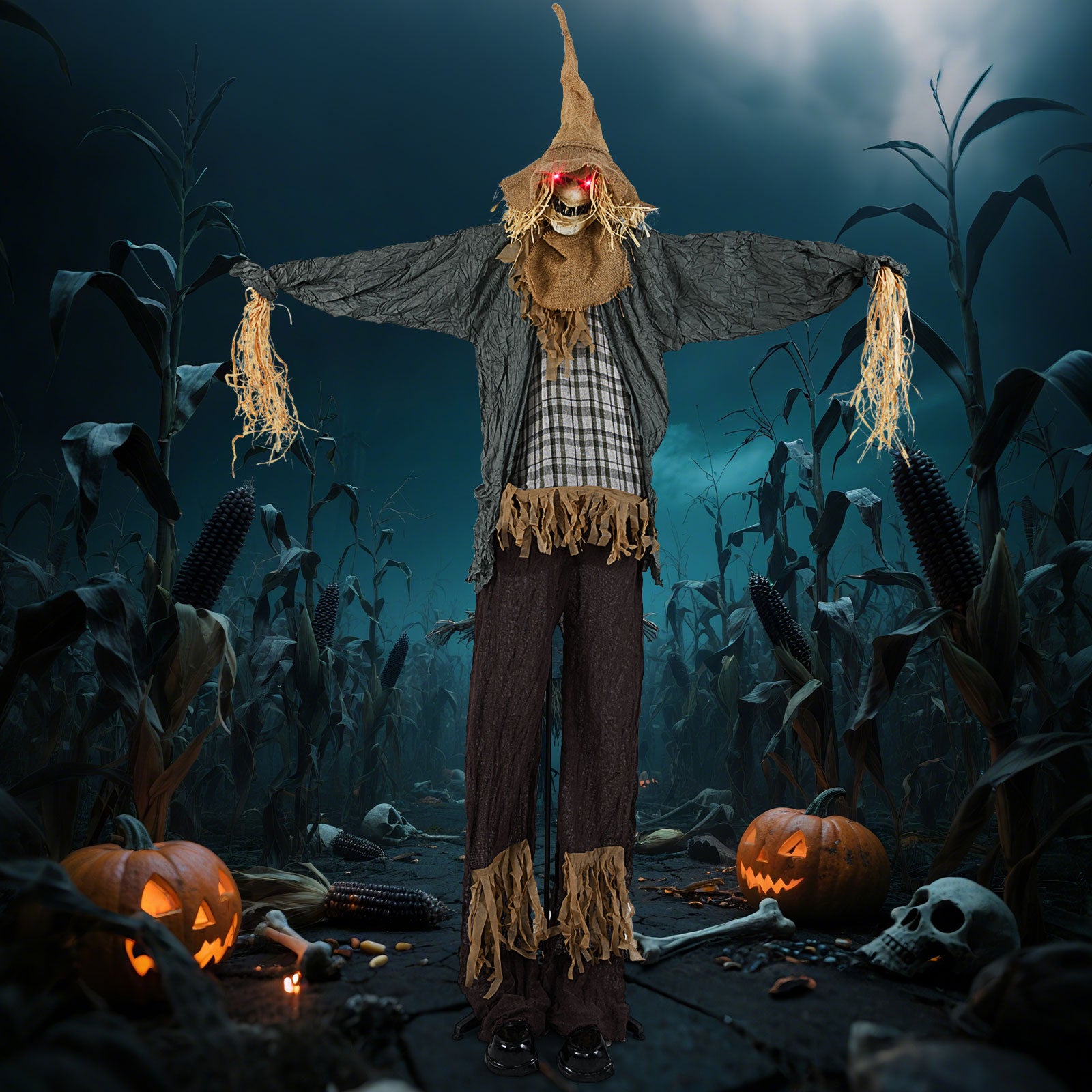 7 FT Animated Scary Scarecrow With Light-Up Eyes, Halloween Decoration Halloween at Gallery Canada