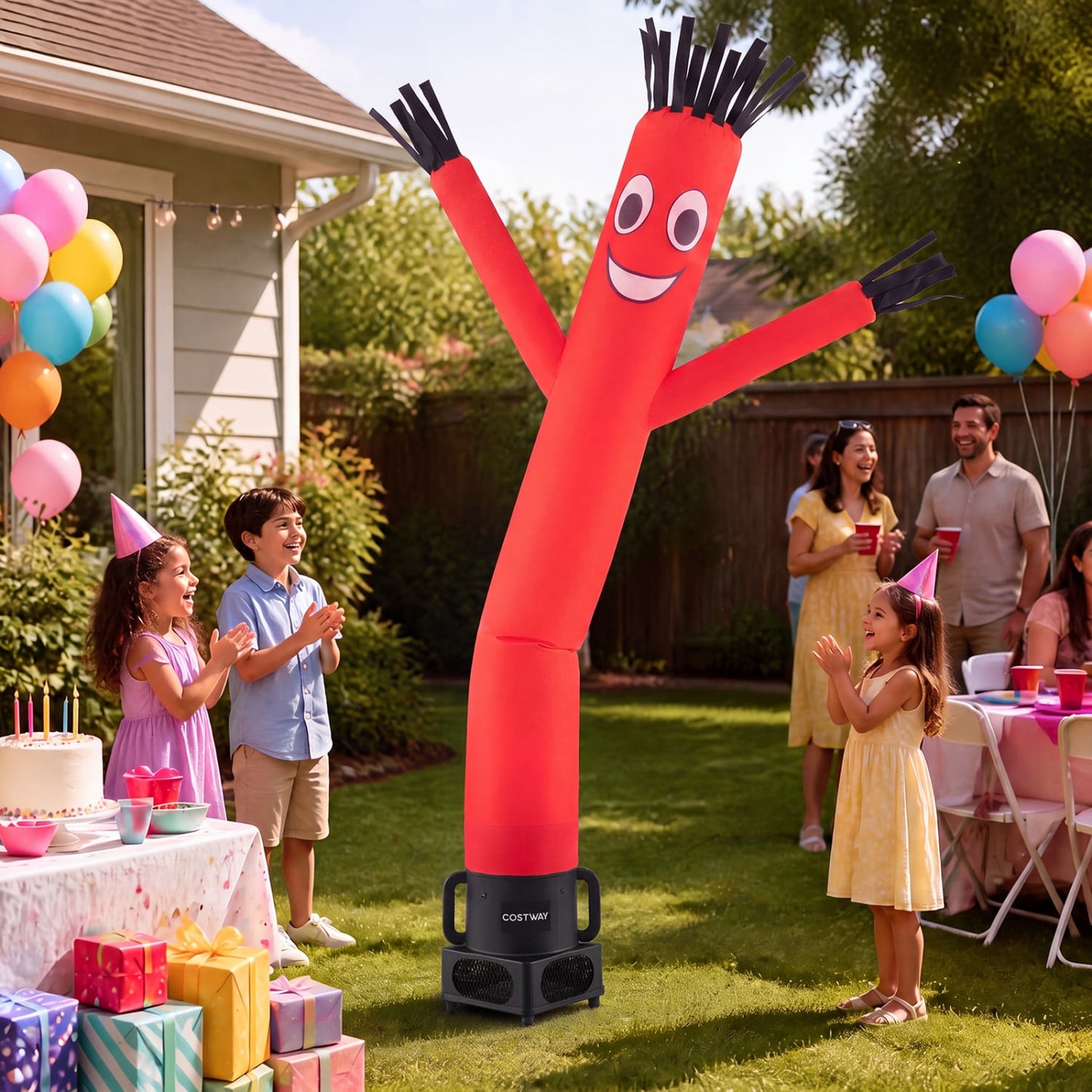 7 FT Inflatable Tube Man with Blower, Black