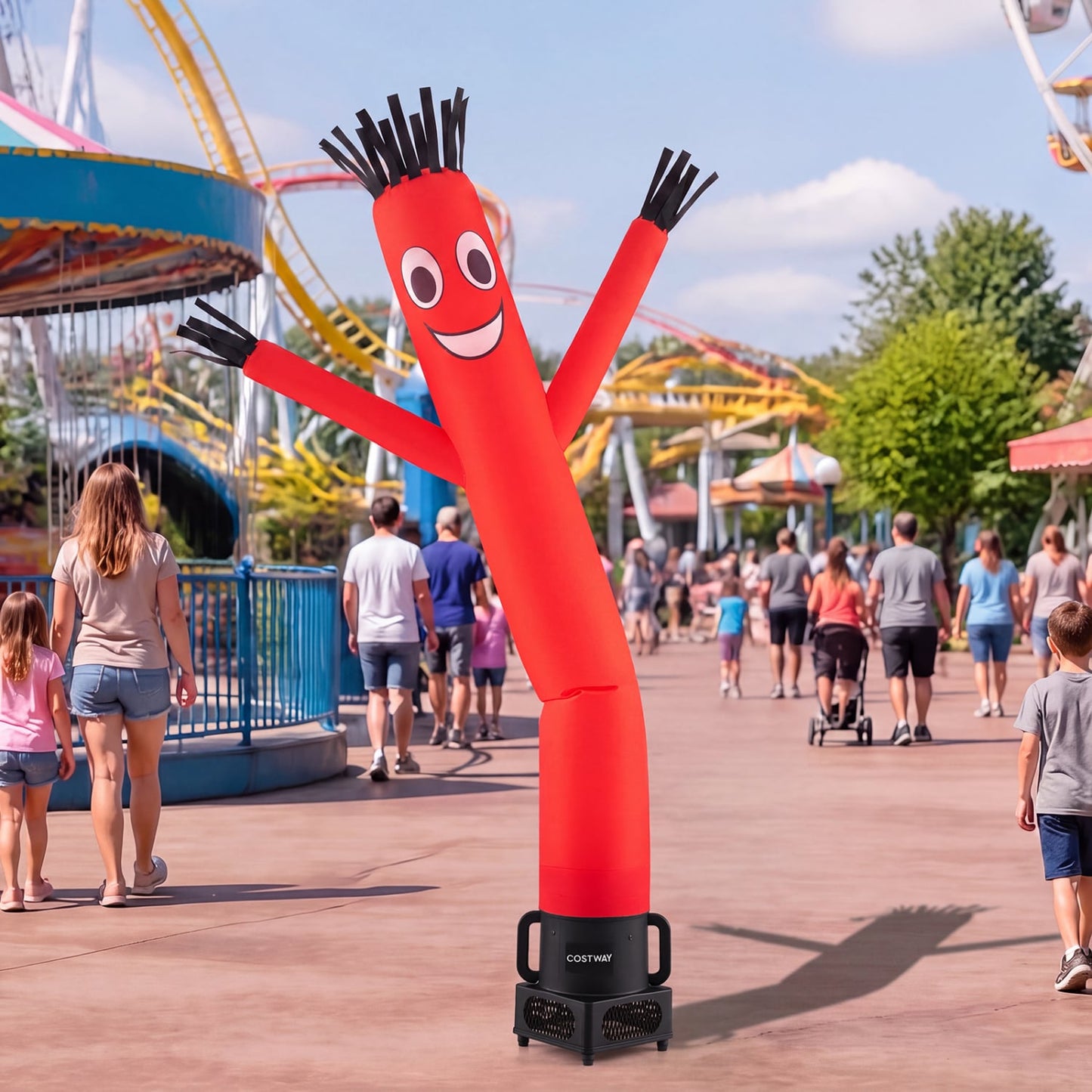 7 FT Inflatable Tube Man with Blower, Black
