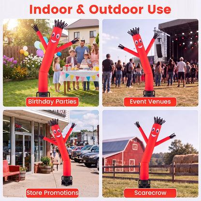 7 FT Inflatable Tube Man with Blower, Black