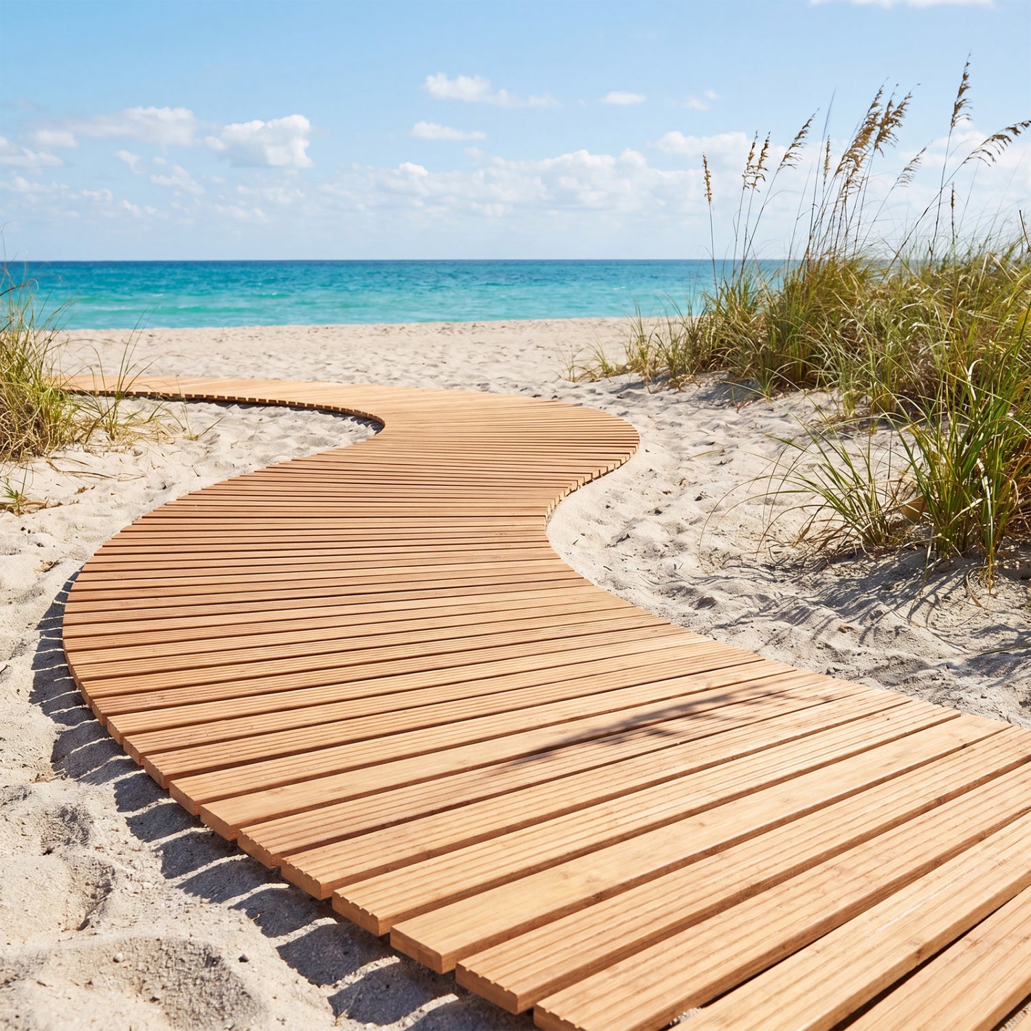 7 FT Wooden Garden Pathway, Anti-Slip Surface, Natural Decorative Fencing & Flooring at Gallery Canada