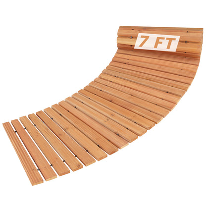 7 FT Wooden Garden Pathway, Anti-Slip Surface, Natural Decorative Fencing & Flooring at Gallery Canada