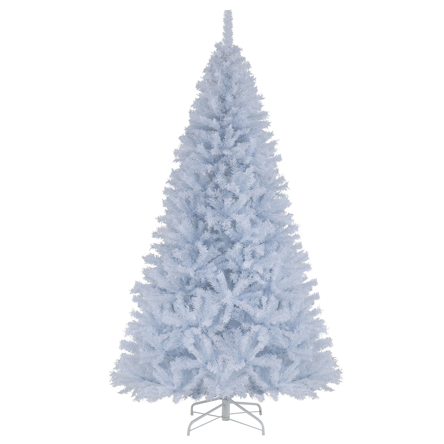 7 Feet Artificial Christmas Tree Hinged Pre-Lit Xmas Tree with 11 Lighting Modes, White Christmas Tree at Gallery Canada