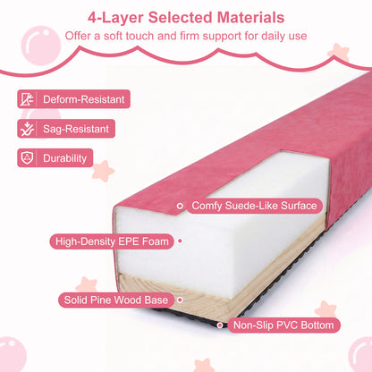 7 Feet Folding Portable Balance Beam, Rose Red Yoga & Gym Mats at Gallery Canada