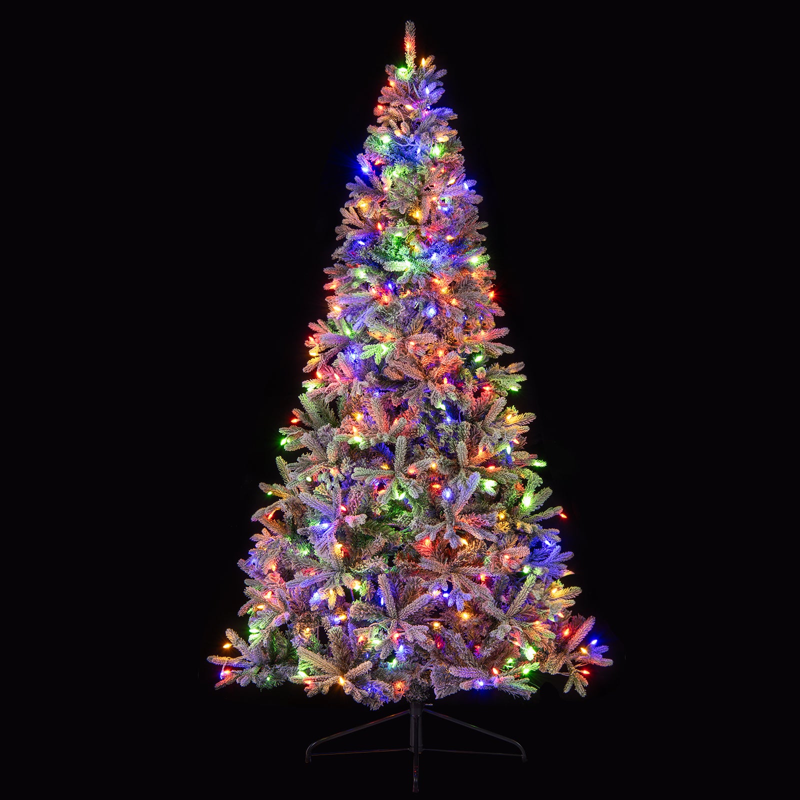 7 Feet Half Artificial Christmas Tree with 852 PE & PVC Branch Tips and 9 Modes-M, Green Christmas Tree at Gallery Canada