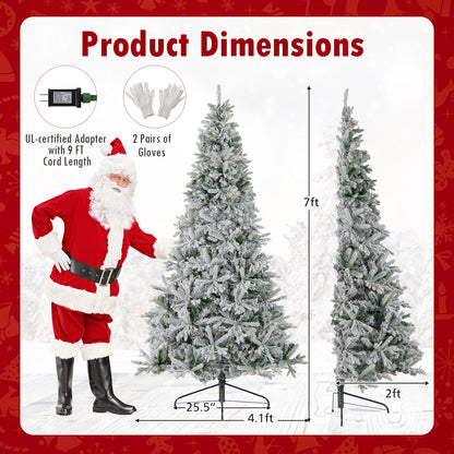 7 Feet Half Artificial Christmas Tree with 852 PE & PVC Branch Tips and 9 Modes-M, Green Christmas Tree at Gallery Canada