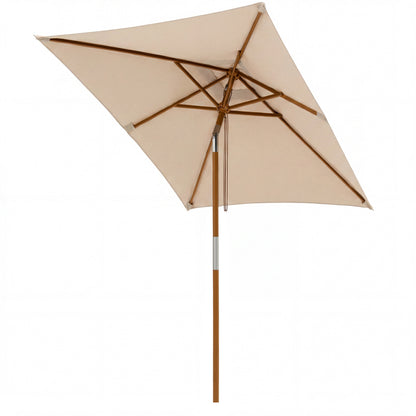 7 Ft Outdoor Rectangular Patio Umbrella, 3 Heights, Beige Outdoor Umbrellas at Gallery Canada
