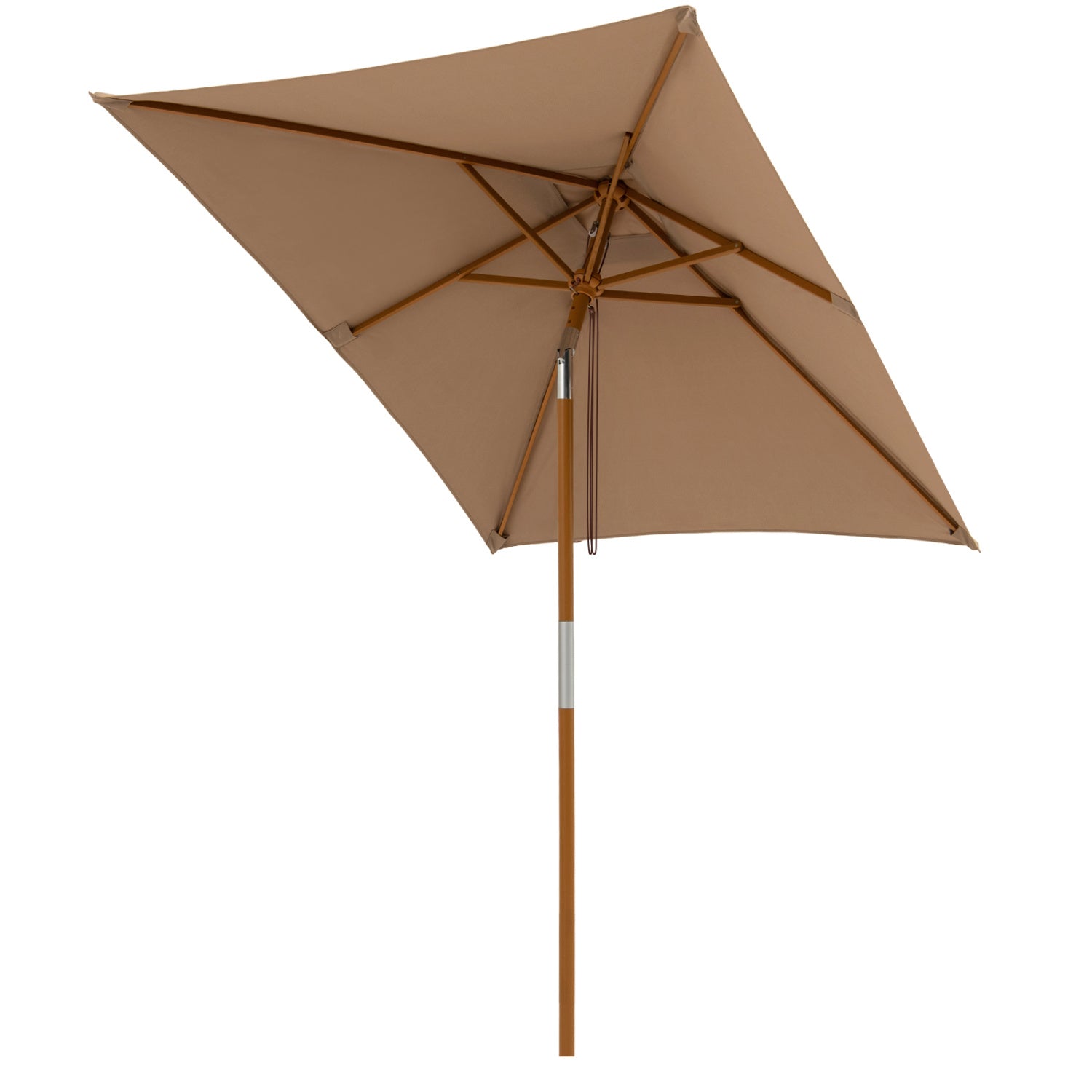 7 Ft Outdoor Rectangular Patio Umbrella, 3 Heights, Coffee Outdoor Umbrellas Coffee at Gallery Canada