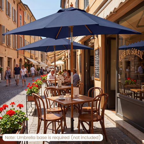 7 Ft Outdoor Rectangular Patio Umbrella, Navy