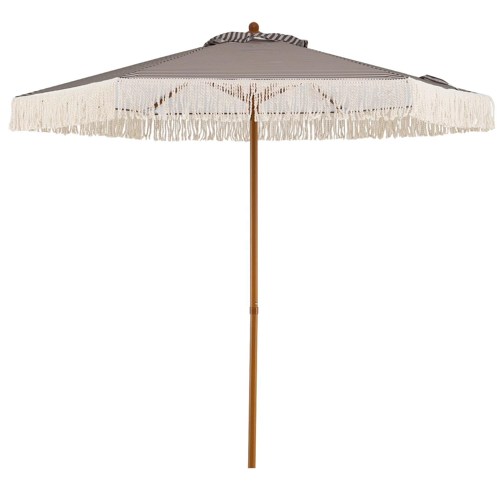 7 Feet Patio Umbrella, Sun Protective Beach Umbrella With Fringe Tassel, Green Outdoor Umbrellas Green at Gallery Canada