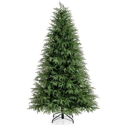 7 Feet Pre-Lit Artificial Christmas Tree Hinged Faux Xmas Tree with Soft Branch Tips Christmas Tree at Gallery Canada