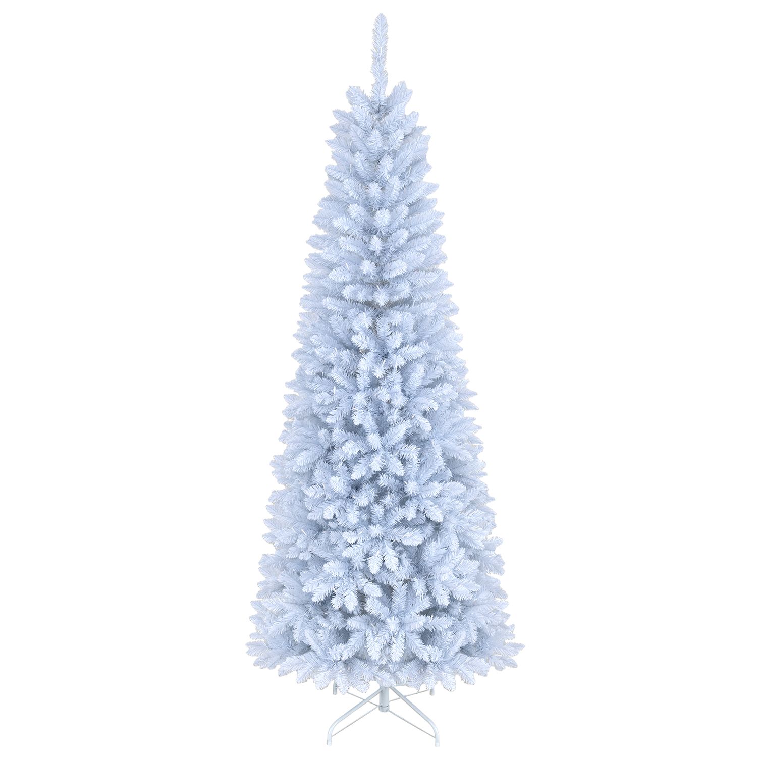 7 Feet Pre-Lit Pencil Christmas Tree, 300 LED Lights, 8 Flash Modes, White Christmas Tree White at Gallery Canada