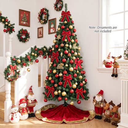 7 Feet Prelit Half-Shape Christmas Tree, 8 Lighting Modes, Green Christmas Tree at Gallery Canada