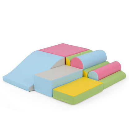 7-Piece Foam Blocks for Toddlers Soft Climbing Toys Indoor Play for Babies, Pink Climbers & Slides at Gallery Canada