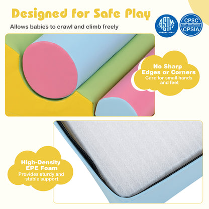 7-Piece Foam Blocks for Toddlers Soft Climbing Toys Indoor Play for Babies, Pink Climbers & Slides at Gallery Canada