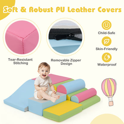 7-Piece Foam Blocks for Toddlers Soft Climbing Toys Indoor Play for Babies, Pink Climbers & Slides at Gallery Canada