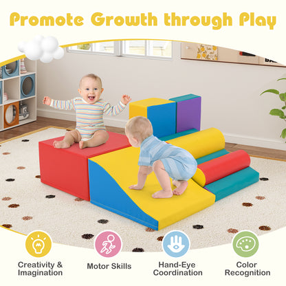 7-Piece Foam Blocks for Toddlers Soft Climbing Toys Indoor Play for Babies, Red Climbers & Slides at Gallery Canada