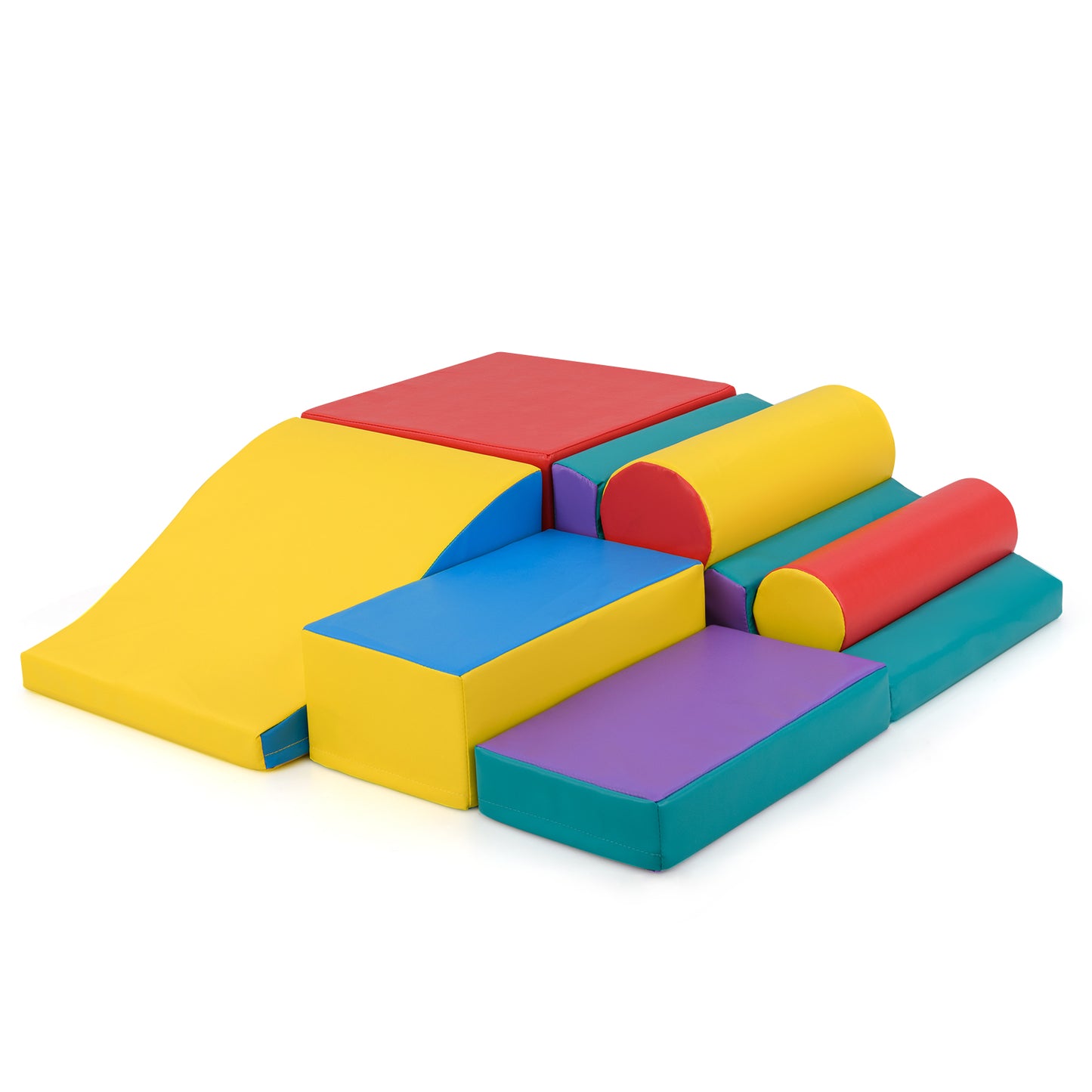7-Piece Foam Blocks for Toddlers Soft Climbing Toys Indoor Play for Babies, Red Climbers & Slides at Gallery Canada