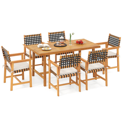 7-Piece Patio Dining Set for 6 People Farmhouse Furniture Patio Dining Sets at Gallery Canada