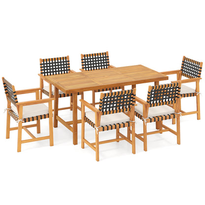 7-Piece Patio Dining Set, Farmhouse Furniture For 6 Patio Dining Sets Options at Gallery Canada