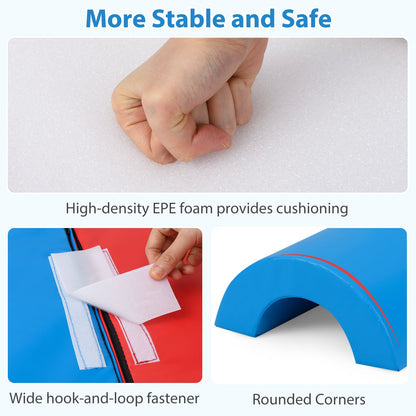 7-Piece Soft Foam Toddler Climbing Blocks Set PU Leather for 1+ Year Old, Blue Climbers & Slides at Gallery Canada