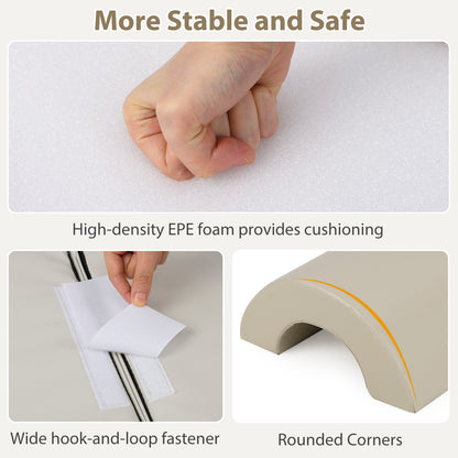 7-Piece Soft Foam Toddler Climbing Blocks Set PU Leather for 1+ Year Old, Gray Climbers & Slides at Gallery Canada