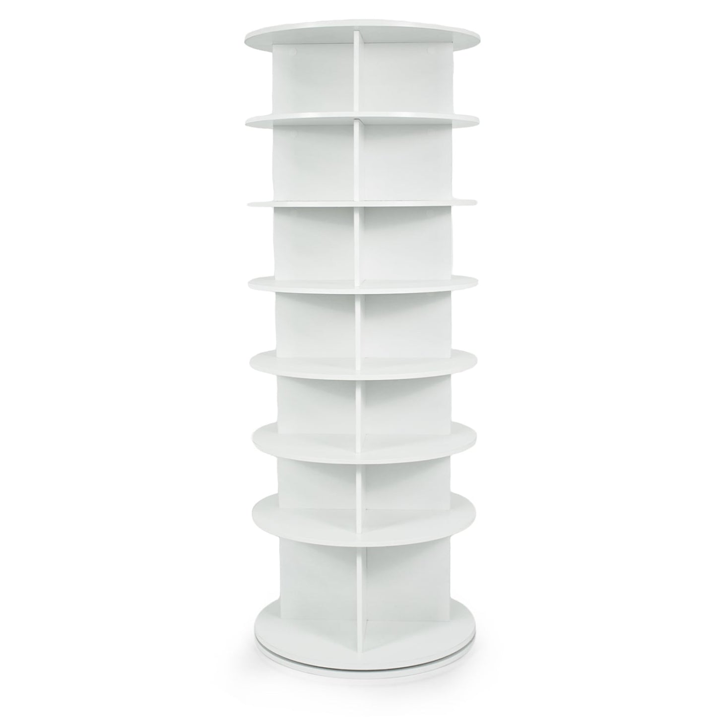 7-Tier Rotating Shoe Rack Tower, White