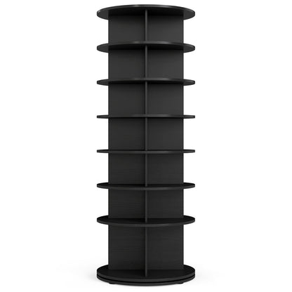 7-Tier Rotating Shoe Rack Tower, Black