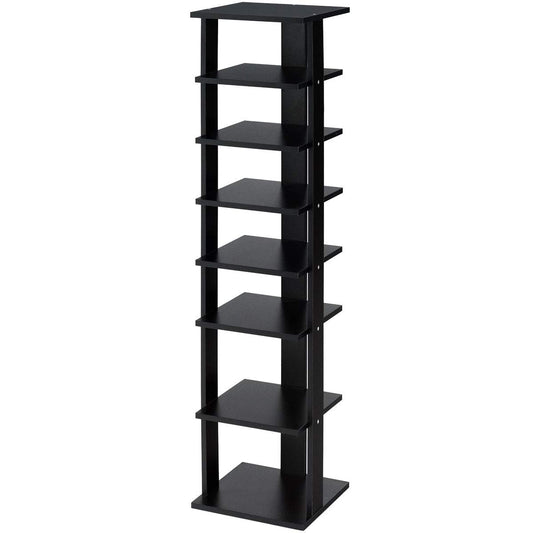 7-Tier Shoe Rack, Free Standing Storage Shelves, Black Shoe Racks & Storage Benches Black at Gallery Canada