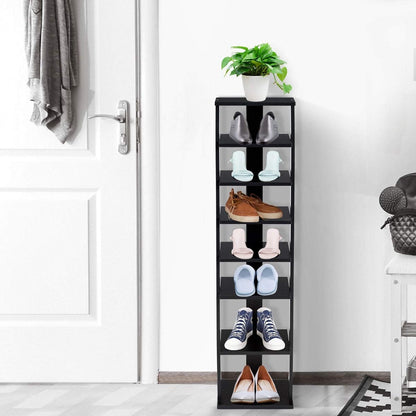 7-Tier Shoe Rack, Free Standing Storage Shelves, Black Shoe Racks & Storage Benches at Gallery Canada