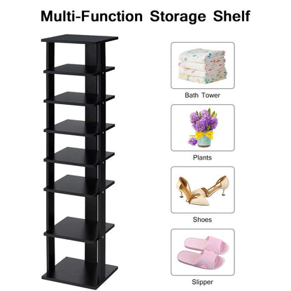 7-Tier Shoe Rack, Free Standing Storage Shelves, Black Shoe Racks & Storage Benches at Gallery Canada
