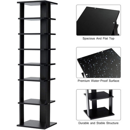 7-Tier Shoe Rack, Free Standing Storage Shelves, Black Shoe Racks & Storage Benches at Gallery Canada