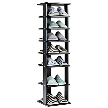 7-Tier Shoe Rack, Free Standing Storage Shelves, Black Shoe Racks & Storage Benches at Gallery Canada