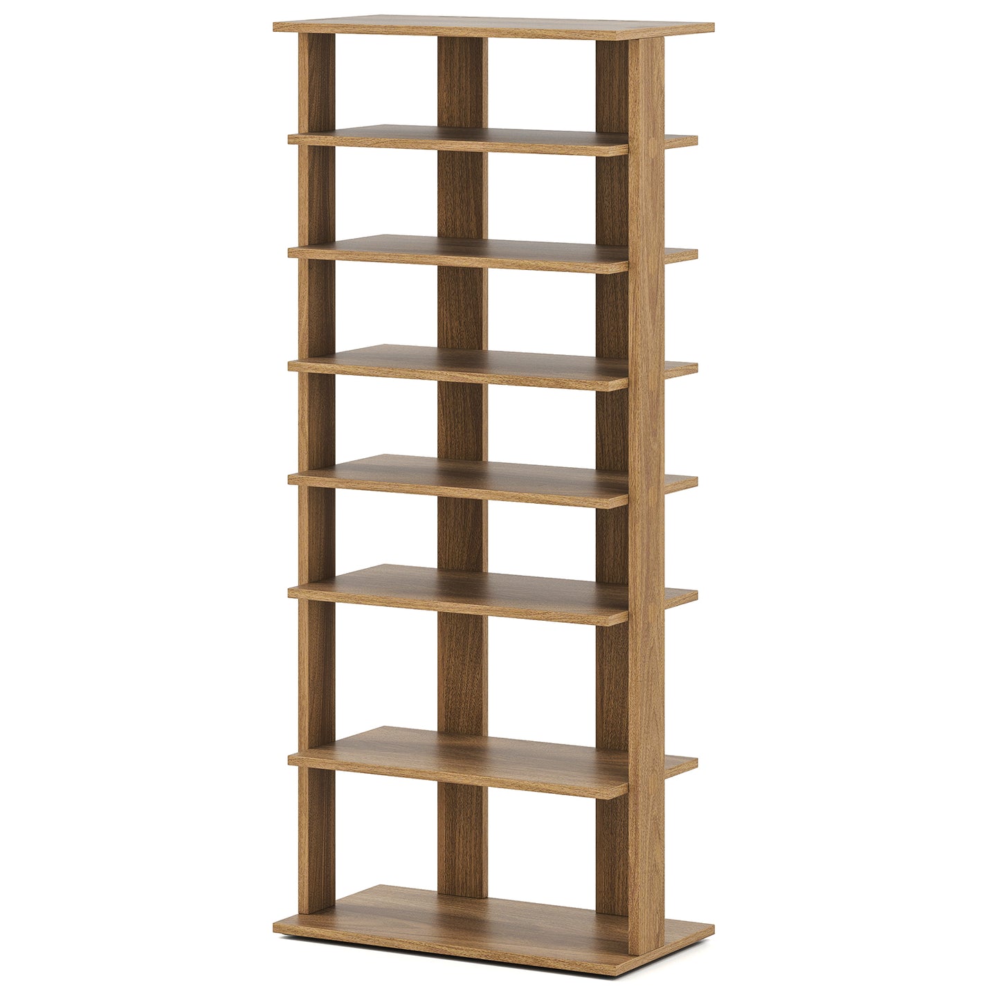 7 Tiers Patented Vertical Shoe Rack for Front Door, Natural