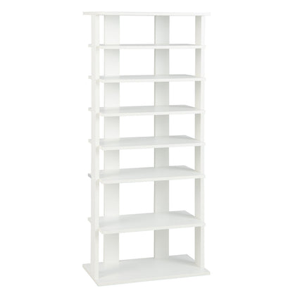 7 Tier Vertical Shoe Rack, White Shoe Racks & Storage Benches White at Gallery Canada