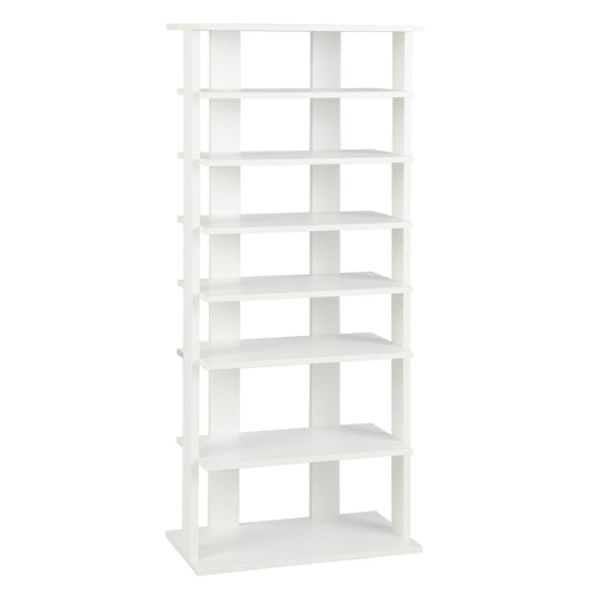 7 Tier Vertical Shoe Rack, White Shoe Racks & Storage Benches White at Gallery Canada