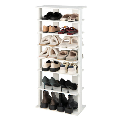 7 Tier Vertical Shoe Rack, White Shoe Racks & Storage Benches at Gallery Canada
