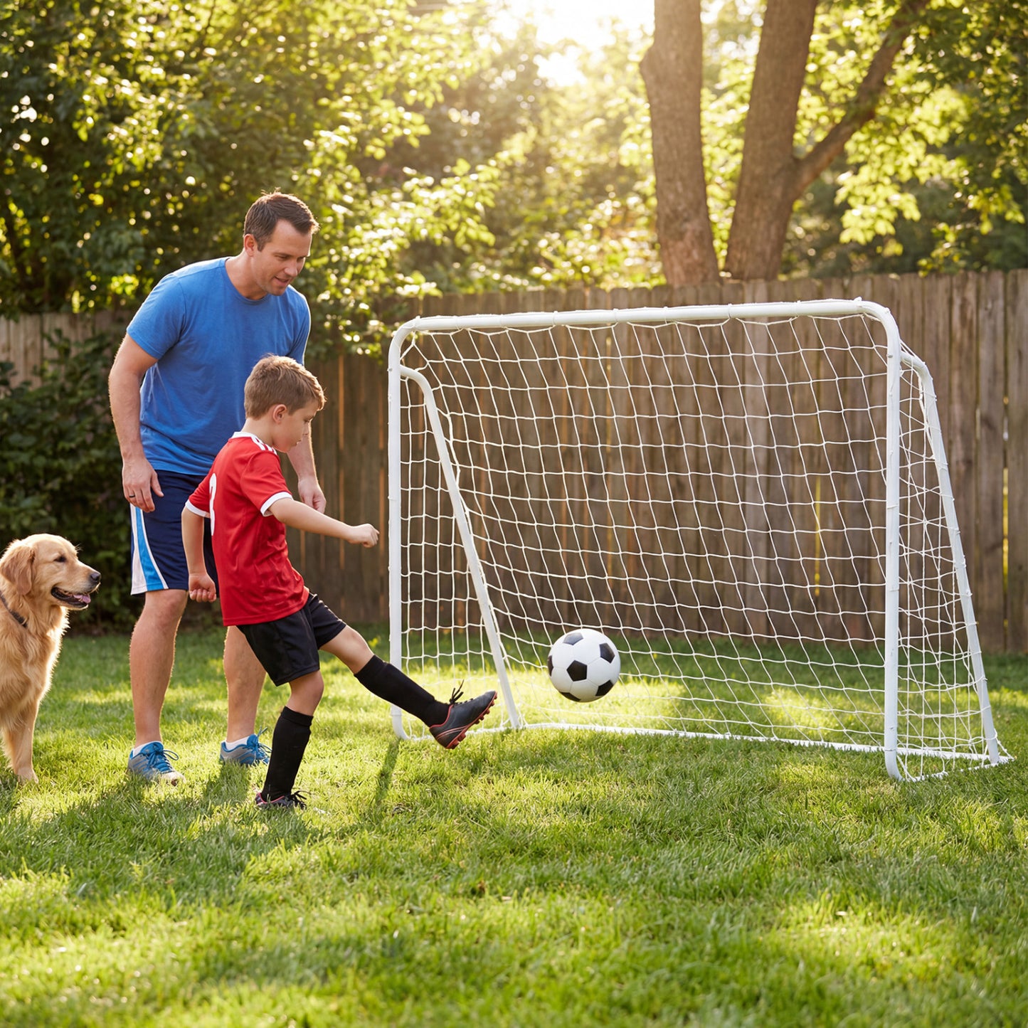 7 Ft X 5 Ft Soccer Goal Set, Football Net With Removable Target Cloth Sport Equipments at Gallery Canada