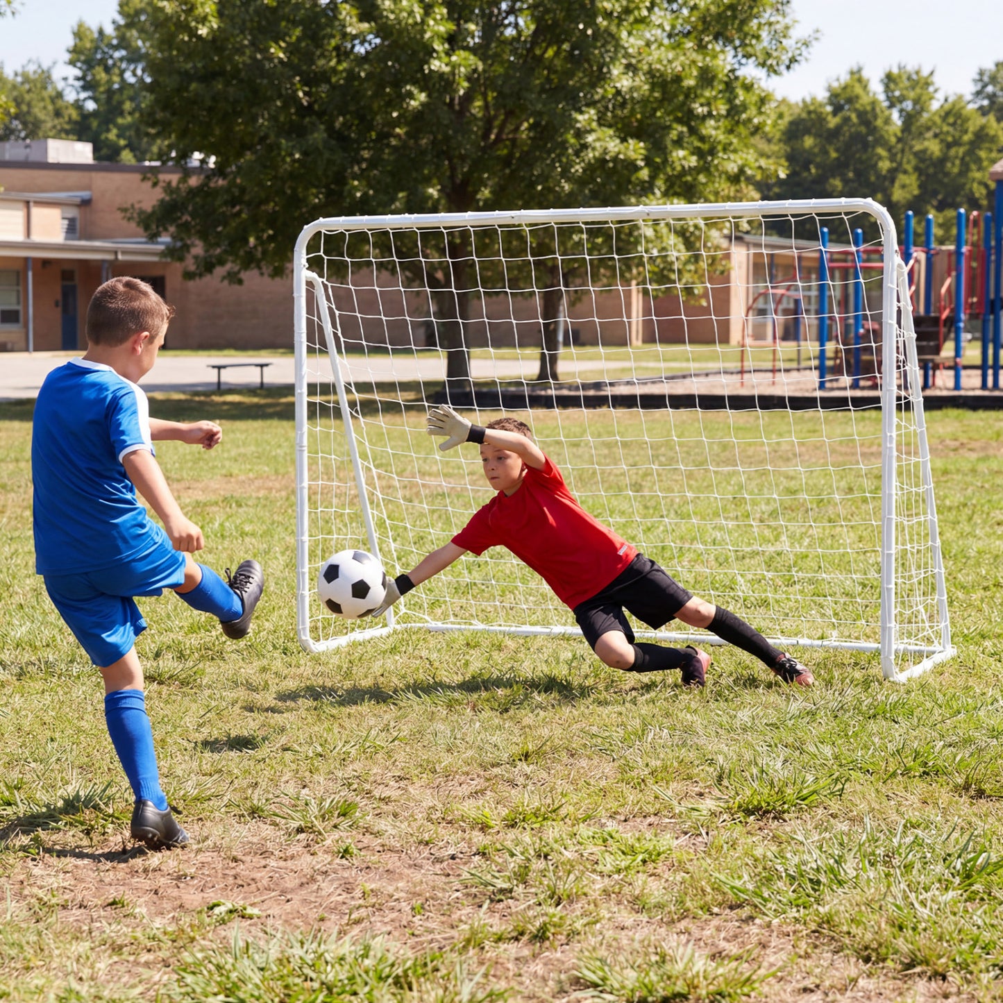 7 Ft X 5 Ft Soccer Goal Set, Football Net With Removable Target Cloth Sport Equipments at Gallery Canada