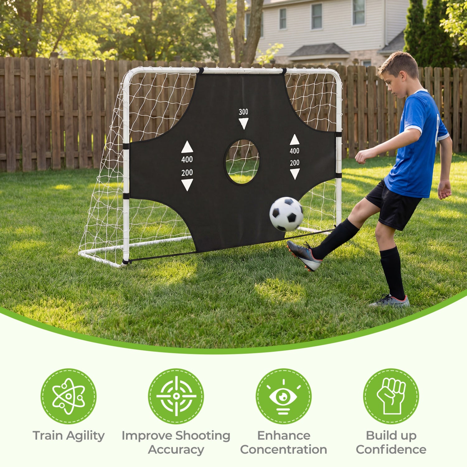 6 ft x 4 ft Soccer Goal Set, Football Net, Removable Target Cloth Sport Equipments at Gallery Canada