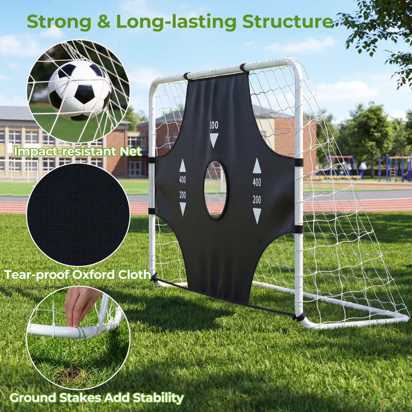 6 ft x 4 ft Soccer Goal Set, Football Net, Removable Target Cloth Sport Equipments at Gallery Canada