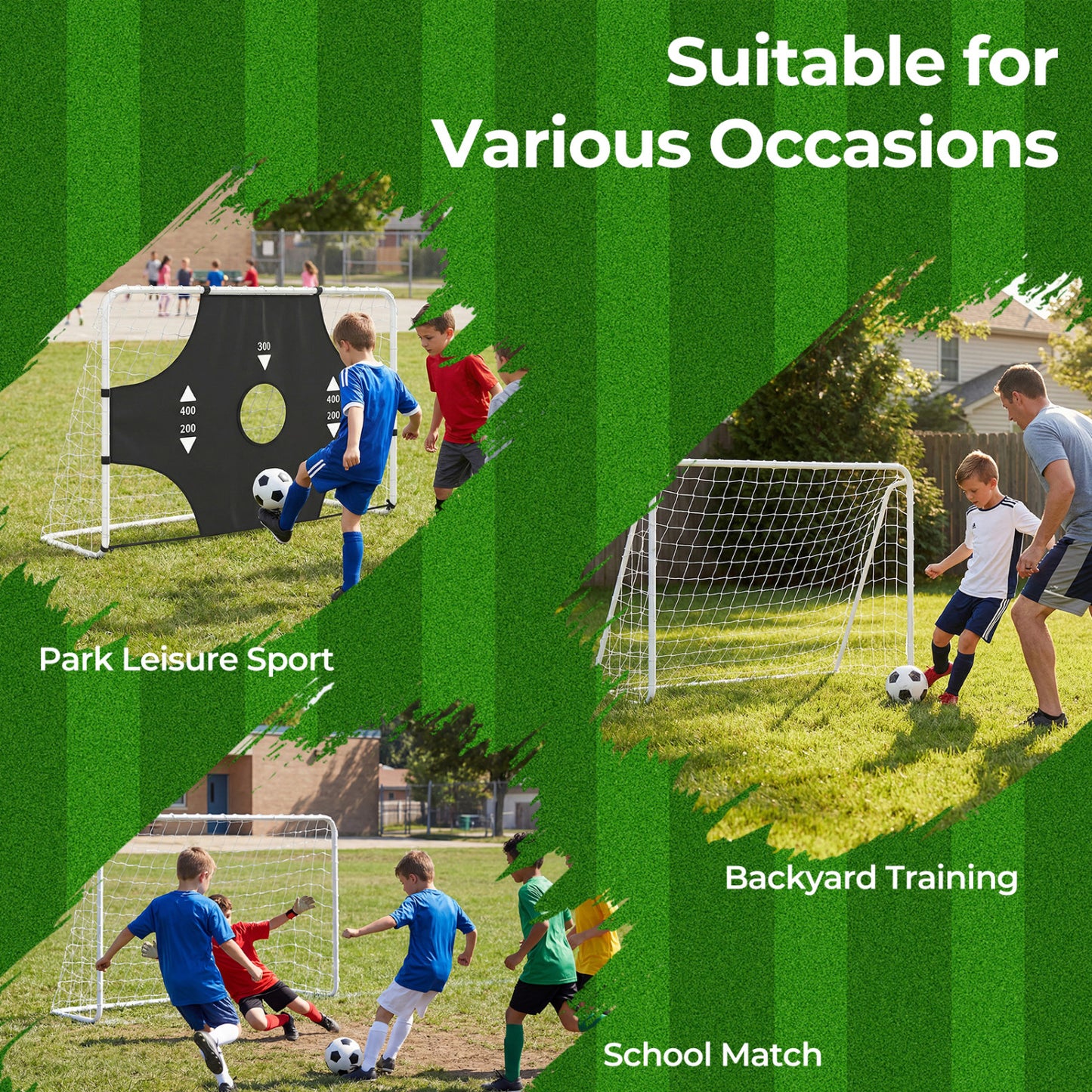 6 ft x 4 ft Soccer Goal Set, Football Net, Removable Target Cloth Sport Equipments at Gallery Canada