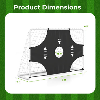 6 ft x 4 ft Soccer Goal Set, Football Net, Removable Target Cloth Sport Equipments at Gallery Canada