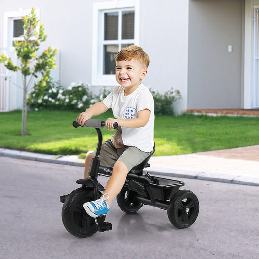 7-in-1 Baby Stroller Tricycle with Adjustable Canopy and Foldable Footrests for Ages 9-60 Months Old, Gray Baby Strollers Gray at Gallery Canada