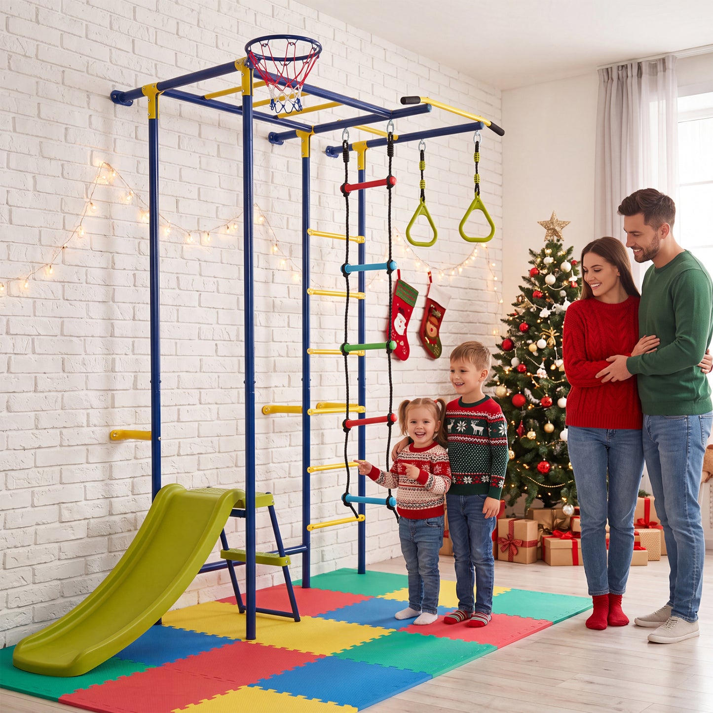 7-In-1 Indoor Jungle Gym For Toddlers